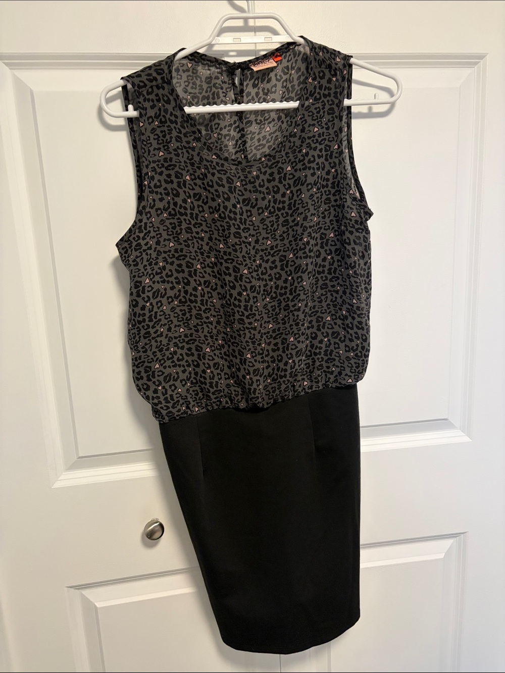2 for $30 - Only - Black and Gray Leopard Print Sleeveless Dress